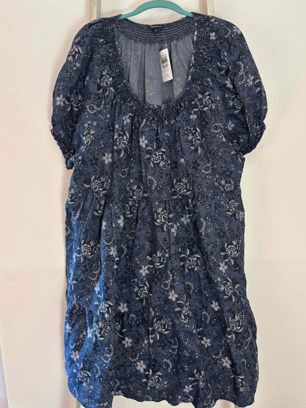 Torrid 1X NWT Floral Peasant tunic, tiered, boho, cottage, fall basic, whismsy